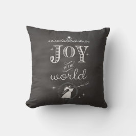 Chalkboard - Joy to the World KerstAngel Kussen