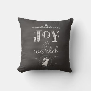 Chalkboard - Joy to the World KerstAngel Kussen