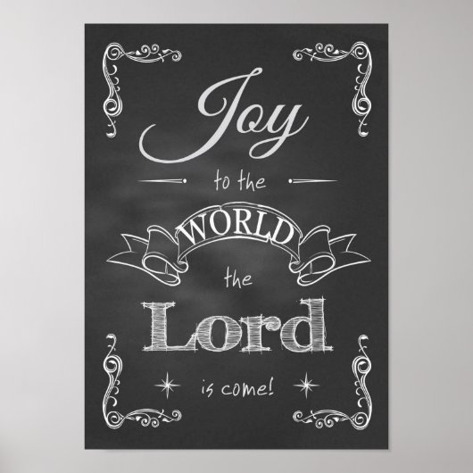 Chalkboard - Joy to the World Poster (Voorkant)