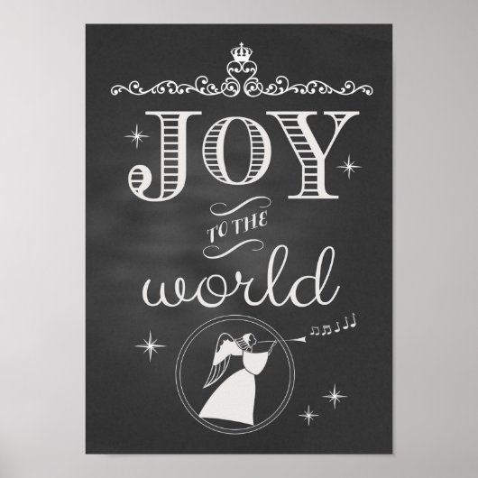 Chalkboard - Joy to the World Poster (Voorkant)