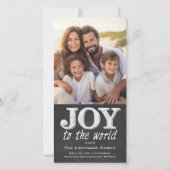  Chalkboard - Joy to World Feestdagenkaart (Voorkant)