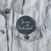 Chalkboard Junior Bridesmaid Ronde Button 7,6 Cm (In situ)