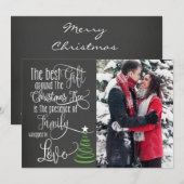 Chalkboard Kaart voor kerstmis (Voorkant / Achterkant)