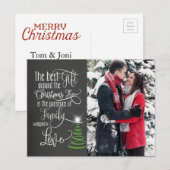 Chalkboard Kaart voor kerstmis (Voorkant / Achterkant)