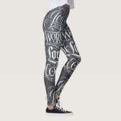 Chalkboard-kalligrafie-kerstavond-religieuze krijt leggings (Rechts)