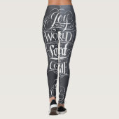 Chalkboard-kalligrafie-kerstavond-religieuze krijt leggings (Achterkant)