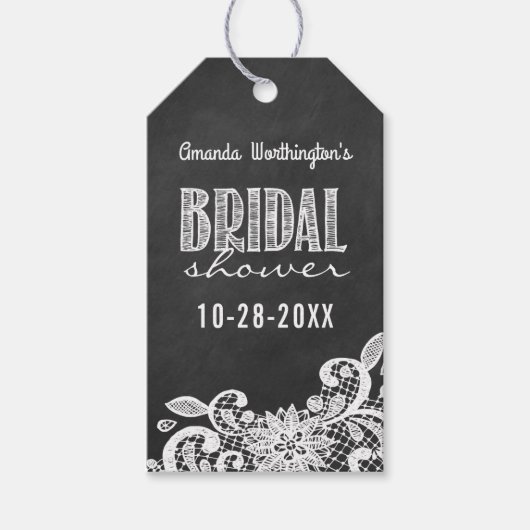 Chalkboard Kant Vrijgezellenfeest Favor Cadeau Lab Cadeaulabel (Voorkant)