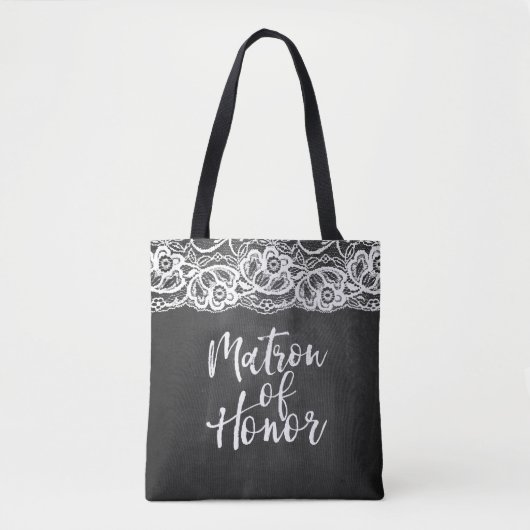 Chalkboard Kantwerk getuige Tote Bag (Voorkant)