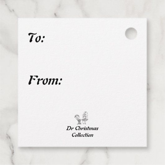 Chalkboard kerstauto bedankjes labels (Achterkant)