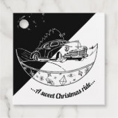 Chalkboard kerstauto bedankjes labels (Voorkant)