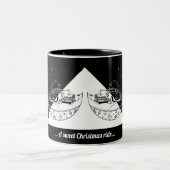 Chalkboard kerstauto tweekleurige koffiemok (Center)