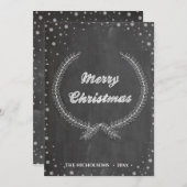 Chalkboard  Kerstaven met kerstmis Feestdagenkaart (Voorkant / Achterkant)