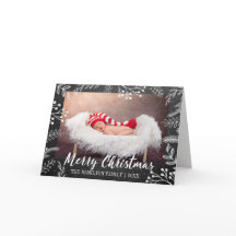 Chalkboard kerstboomtak Foto