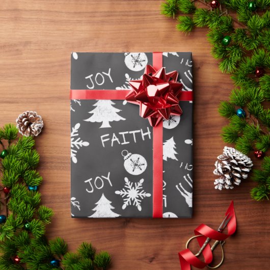 Chalkboard-kerstfeestdag Cadeaupapier (Feestdagen Geschenken)