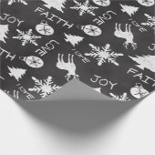 Chalkboard-kerstfeestdag Cadeaupapier (Hoek)