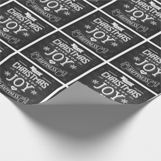 Chalkboard-kerstfeestvrey Cadeaupapier (Hoek)