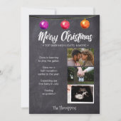 Chalkboard kerstfoto Zwangerschap Aankondiging (Voorkant)