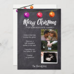 Chalkboard kerstfoto Zwangerschap Aankondiging<br><div class="desc">Verspreid de vreugde van uw zwangerschap deze kerst met de Chalkboard Photo Christmas Pregnancy Announcement. Met deze charmante en hartverwarmende platte kaart kunt u de opwinding van uw reis op een heerlijke en feestelijke manier delen met familie en vrienden. Het middelpunt van de aankondiging is een prachtige fotocollage in krijtbordstijl...</div>