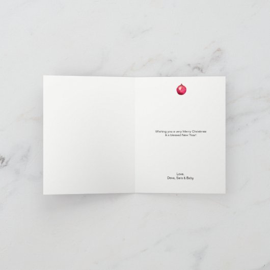 Chalkboard kerstfoto Zwangerschap Aankondiging (Binnen)