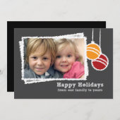 Chalkboard kerstfotofeestdag feestdagenkaart (Voorkant / Achterkant)