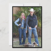 Chalkboard kersthand met brieftertype - familiefot feestdagenkaart (Achterkant)