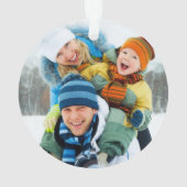 Chalkboard KerstHolly Family Photo Ornament (achterkant)