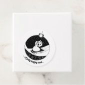 Chalkboard kerstman Snowman Napkins Bedankjes Labels (In situ)