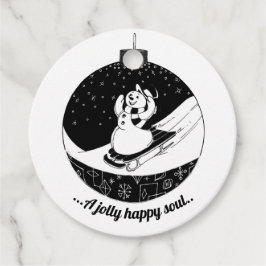 Chalkboard kerstman Snowman Napkins Bedankjes Labels