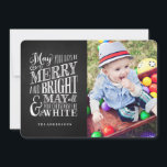 Chalkboard Kerstmis Feestdagenkaart<br><div class="desc">Verstuur feestvreugde met een feestelijke fotokaart! Voor meer geavanceerde aanpassing van dit ontwerp,  selecteert u gewoon de knop "Aanpassen" hierboven! Alle fotografie wordt alleen als voorbeeld weergegeven en is niet voor wederverkoop. Dit product is alleen bedoeld om te worden gekocht zodra voorbeeldfoto's zijn vervangen door uw eigen afbeeldingen.</div>