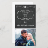 Chalkboard Kerstmis Feestdagenkaart (Voorkant / Achterkant)