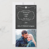 Chalkboard Kerstmis Feestdagenkaart (Voorkant)