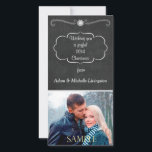 Chalkboard Kerstmis Feestdagenkaart<br><div class="desc">This is a simpele, yet trendy fotocard, with silver vintage decorated text shining against a chalkboard gray background. There is plenty of room for your customized text, also in silver gray. If you need to change the font, size, huur, or color of the text, use Customize It. You may also...</div>