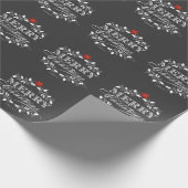 Chalkboard kerstpapier  Holly Wrapping Paper Cadeaupapier (Hoek)