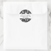 Chalkboard kerstpatroonfeestdag cadeau Label (Tas)