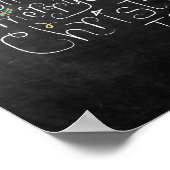 Chalkboard kerstposter Love Joy Peace Geloof Poster (Hoek)