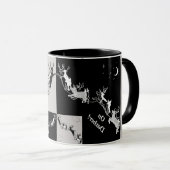 Chalkboard-kerstrender Mok (Voorkant rechts)