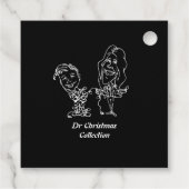 Chalkboard kerstrender Napkins Bedankjes Labels (Achterkant)