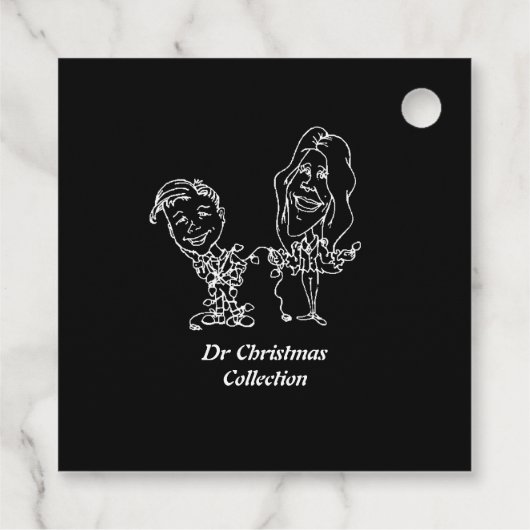 Chalkboard kerstrender Napkins Bedankjes Labels (Achterkant)