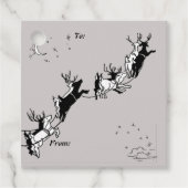 Chalkboard kerstrender Napkins Bedankjes Labels (Voorkant)