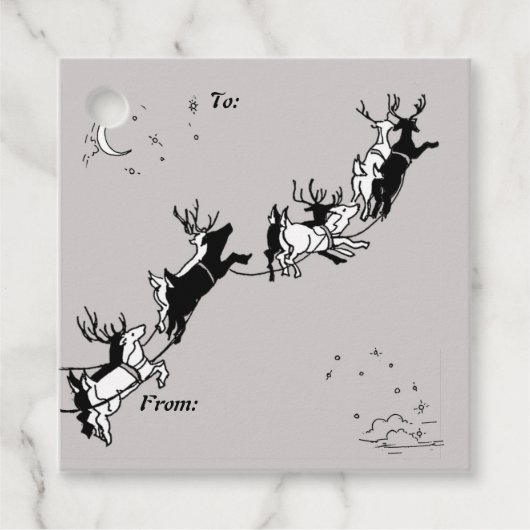 Chalkboard kerstrender Napkins Bedankjes Labels (Voorkant)