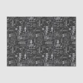 Chalkboard kersttypografisch weefselpapier tissuepapier (Voorkant)