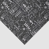 Chalkboard kersttypografisch weefselpapier tissuepapier (Detail)