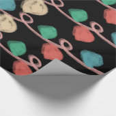 Chalkboard kerstverlichting Doodles Cadeaupapier (Hoek)