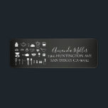 Chalkboard Keuken Vrijgezellenfeest Retouradres Etiket<br><div class="desc">Chalkboard Keukengereedschap retour adreslabel. Perfect voor een keukendouche!</div>