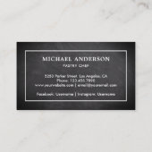 Chalkboard Keuken Witte Rolling Pin Pastry Chef Visitekaartje (Achterkant)