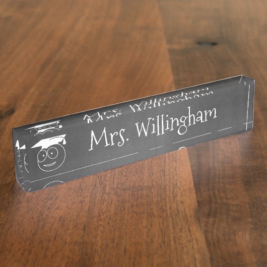 Chalkboard Kijk de Aangepaste Desk-naamplaat van d Naambordje (Zijkant)