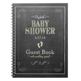 Chalkboard Kijk Geel Baby shower Guest Book Notitieboek