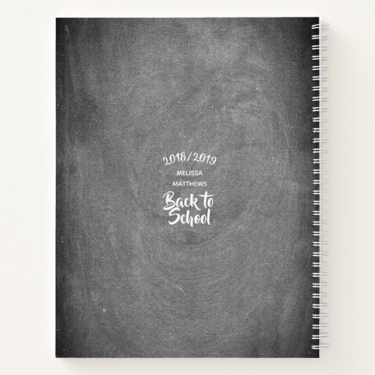 Chalkboard Kijk terug naar schoolnotities of Jouw  Notitieboek (Achterkant)