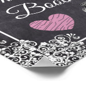 Chalkboard Kijk Weddenschap Foto Booth Poster (Hoek)