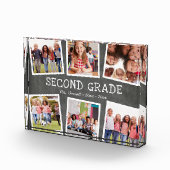 Chalkboard Kinder School Year Keepslag Collage Fotoblokken (Rechts)